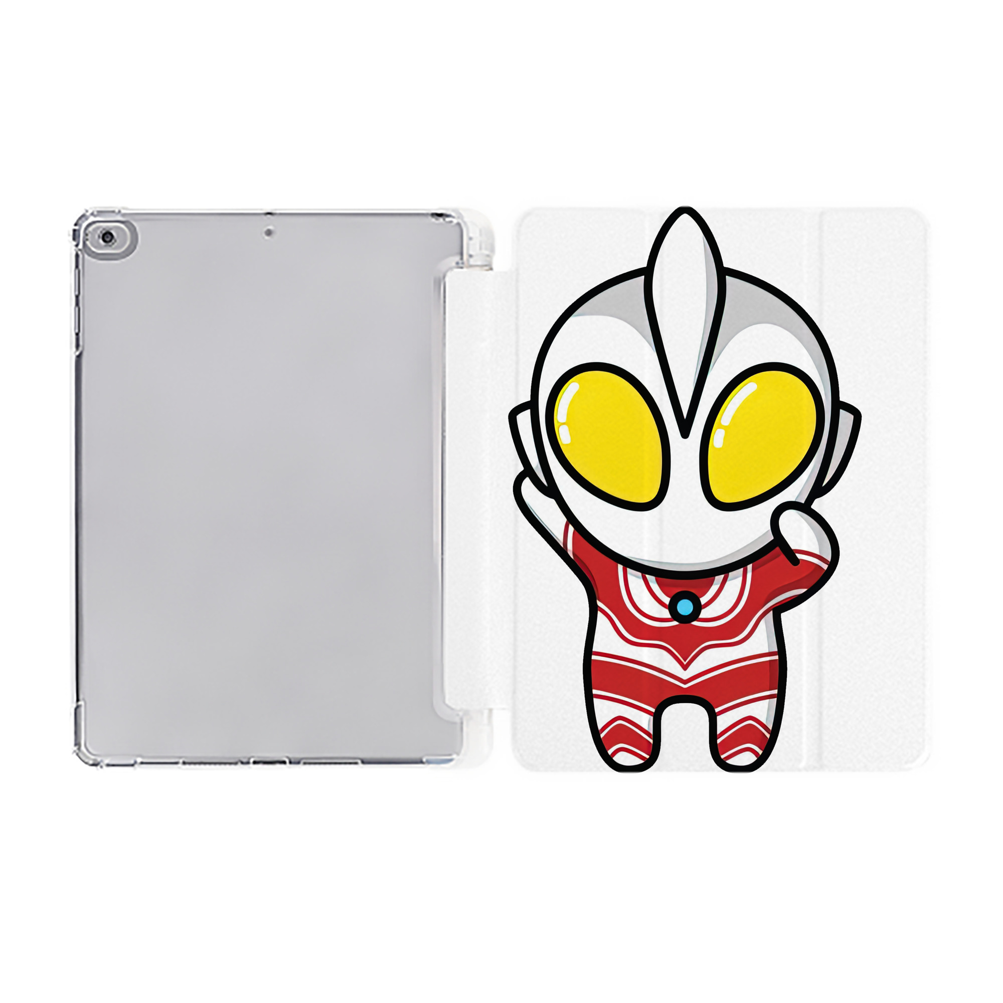 （画像用） ウルトラマン Ultraman IPad ケース ペン収納付き 三つ折りスタンド PUレザー×シリコン 対応機種9.5/10.5/10.9インチ